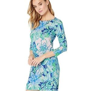 Lilly Pulitzer Blue and Green Floral Dress
